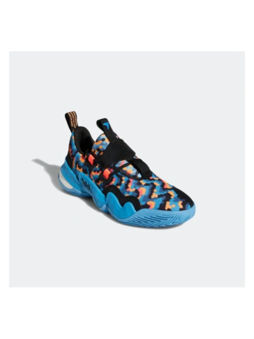Adidas Trae Young 1 Pixels Core Black Sky Rush Blue  Basketball Sneakers